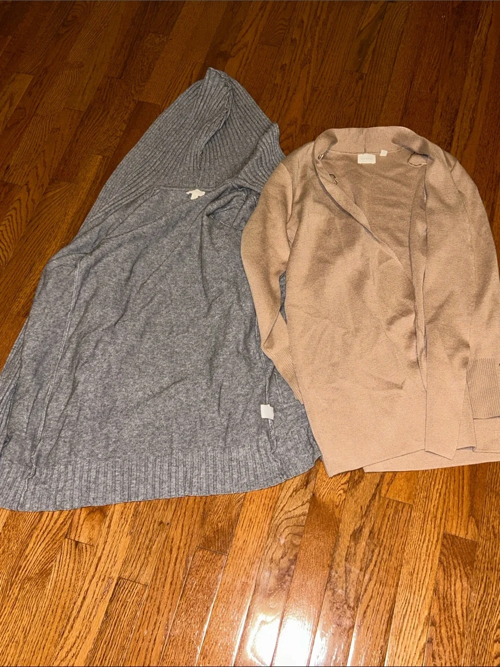 Bundle of 2 Cyrus Women's Beige Open-Front Cardigan Sweater